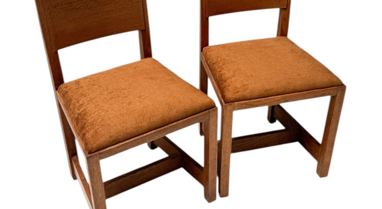 Two Art Deco Modernist Side Chairs by Hendrik Wouda for Pander, 1924